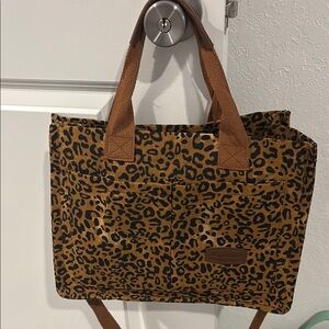 Brown Leopard Print Women Bag